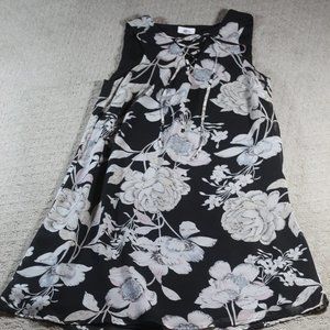 Lucca Size XS Black Floral Flowy Mini Dress